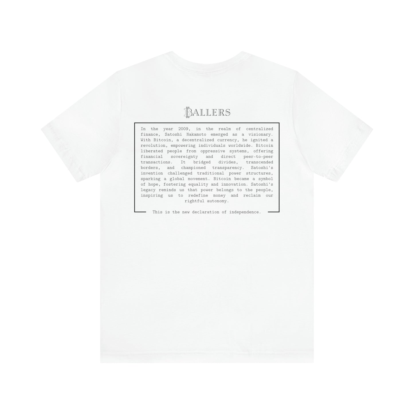 Ballers Bitcoin Club | MANIFESTO - Logo Tee