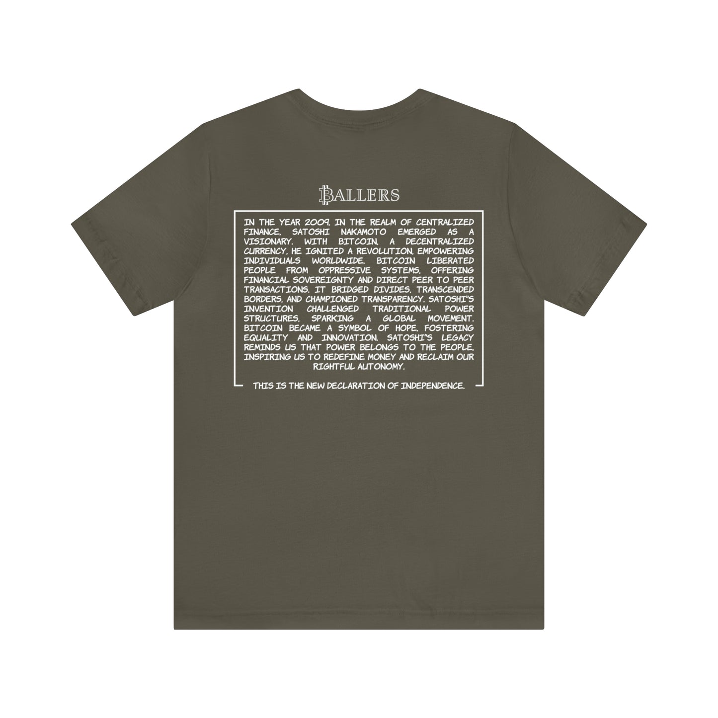 Ballers Bitcoin Club | MANIFESTO - Comic Bitcoin Logo Tee