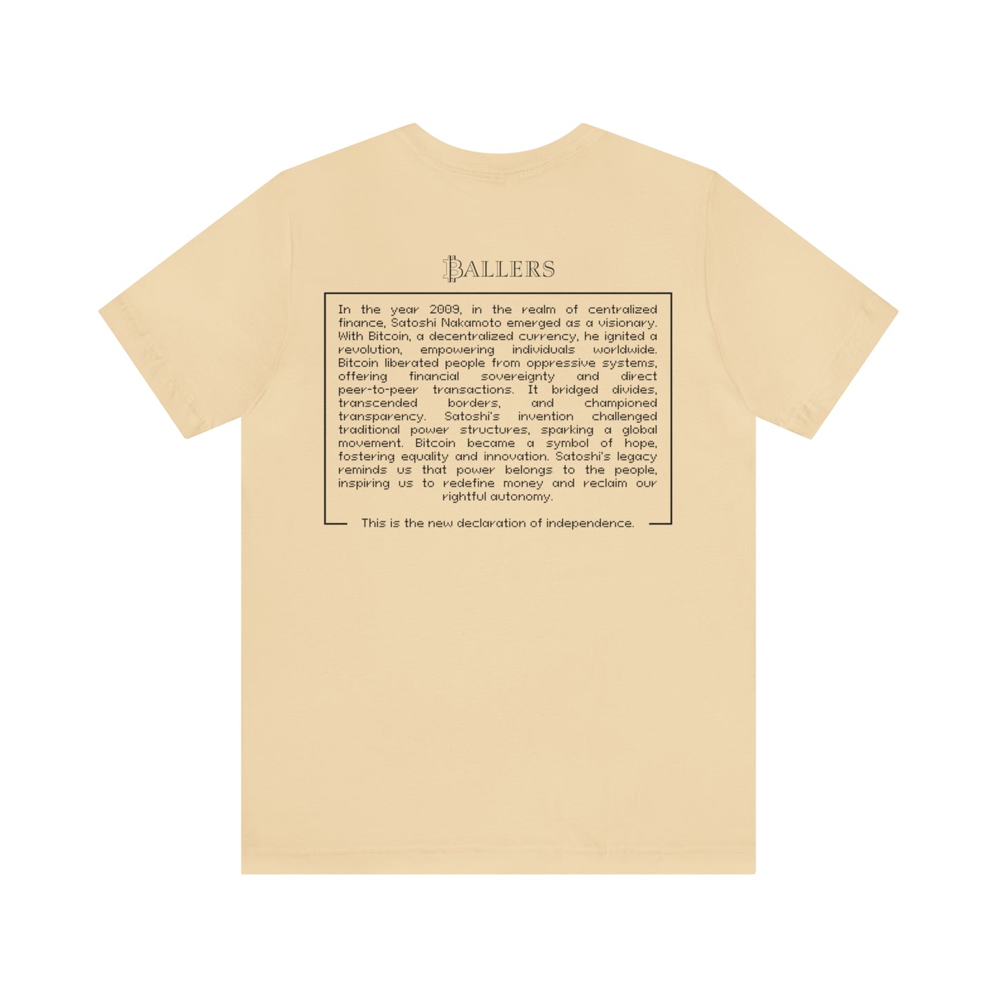 Ballers Bitcoin Club | MANIFESTO - Pixel Bitcoin Logo Tee