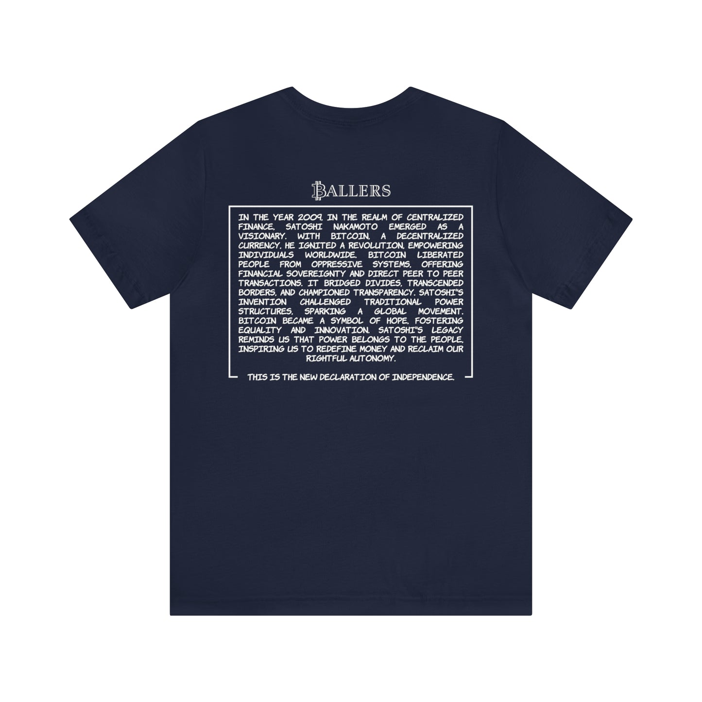 Ballers Bitcoin Club | MANIFESTO - Comic Bitcoin Logo Tee