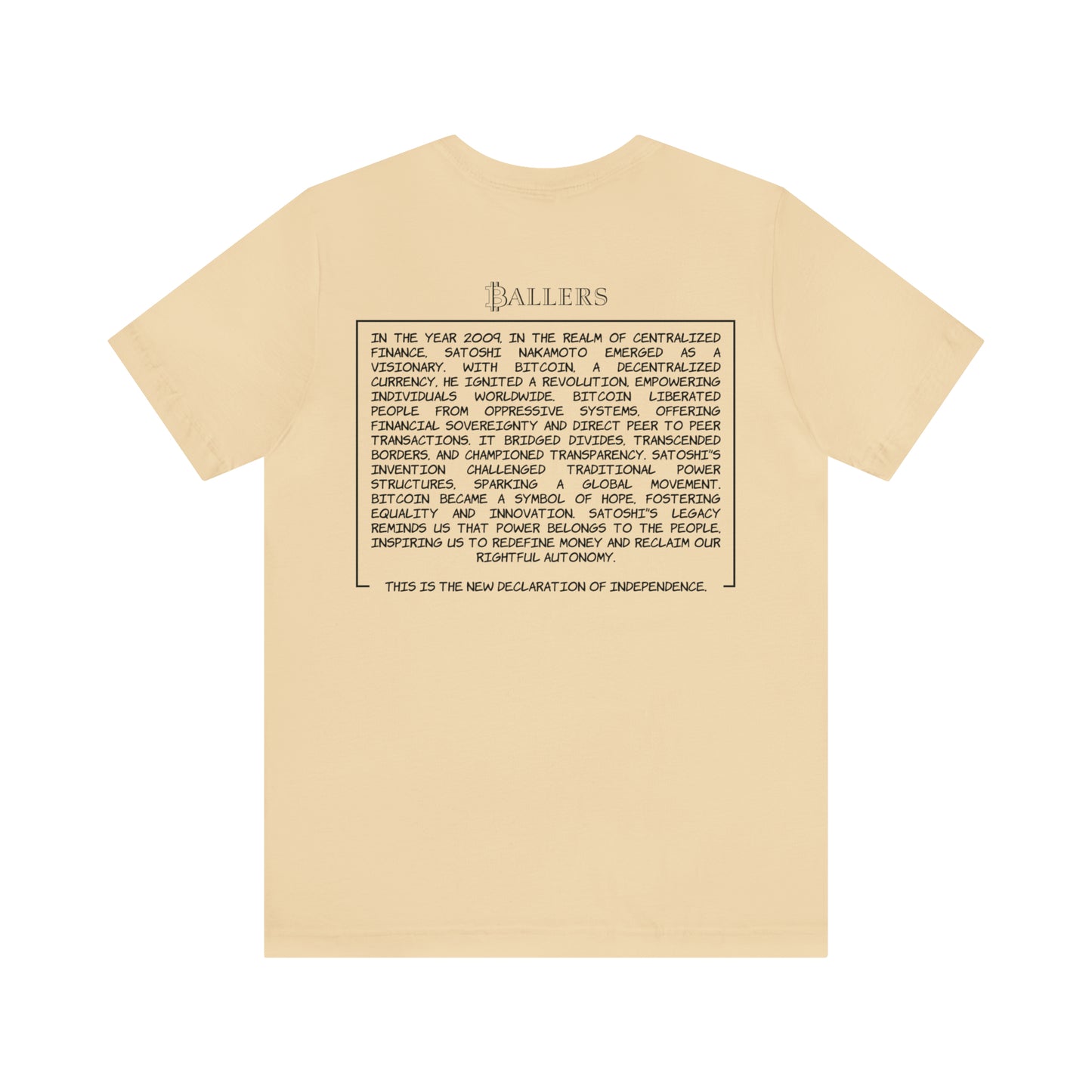 Ballers Bitcoin Club | MANIFESTO - Comic Bitcoin Logo Tee